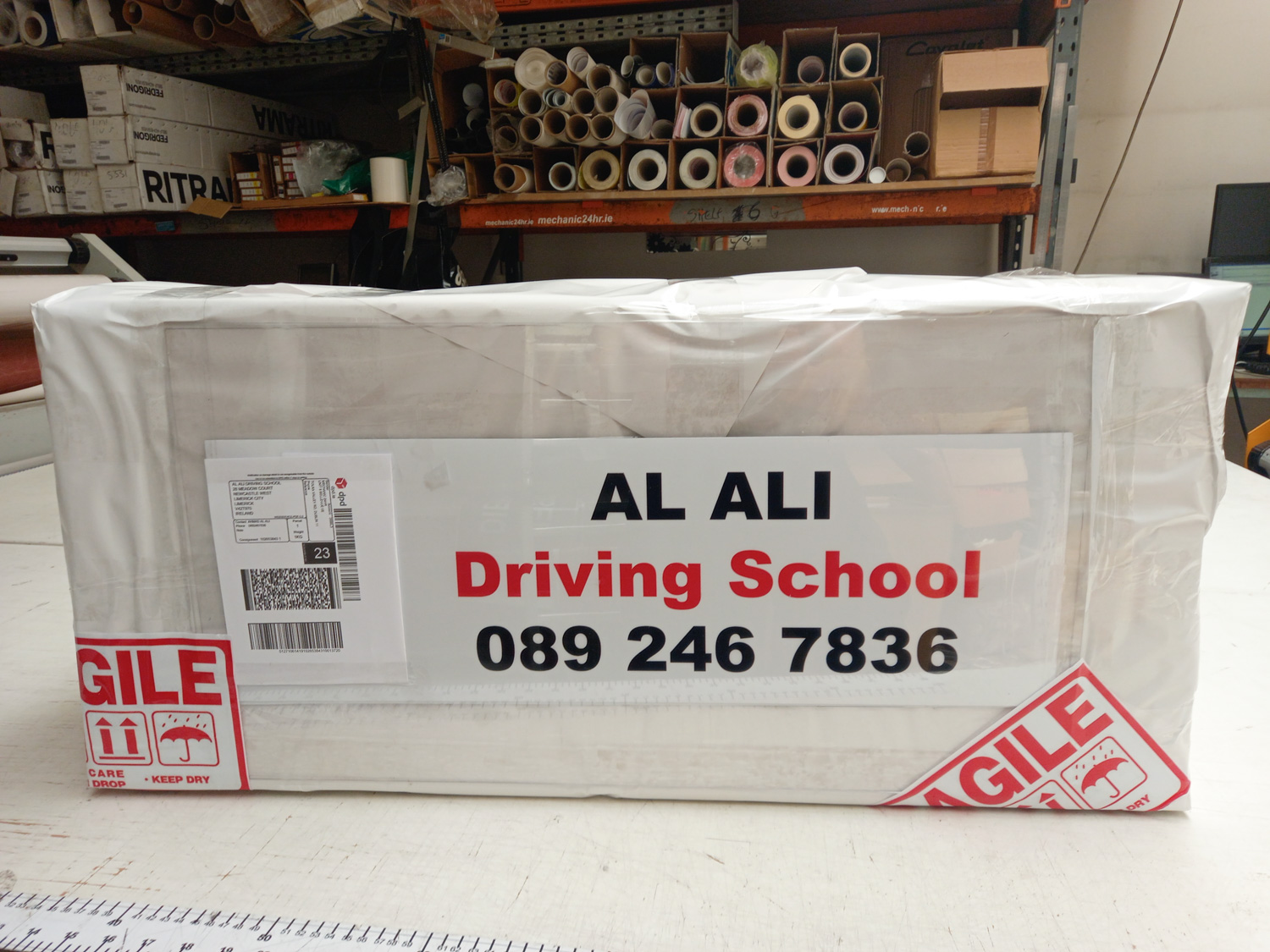 al ali driving school roofsign