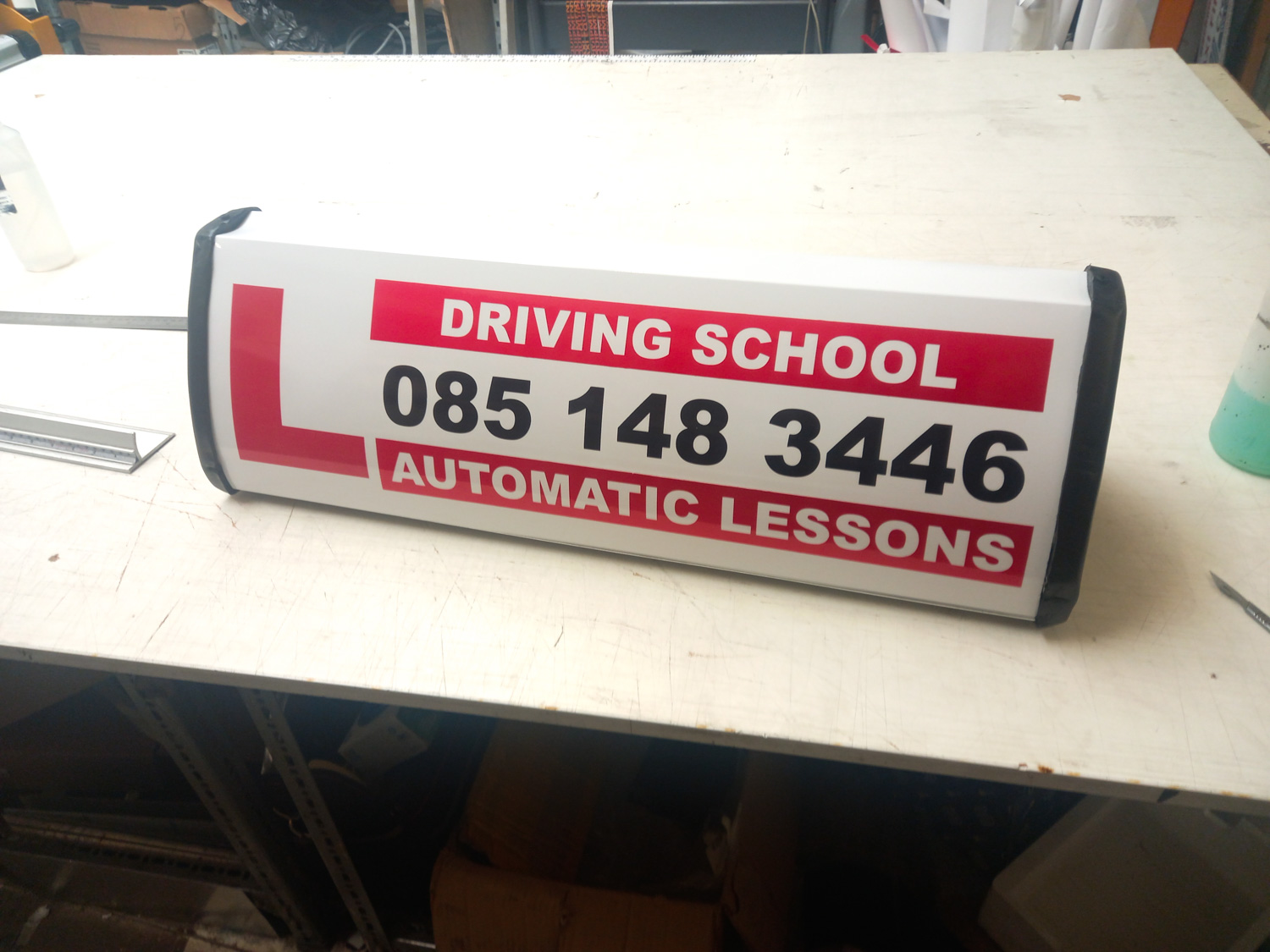 automatic driving school roofsign