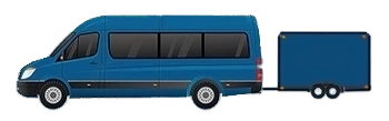 Minibus with large trailer category D1E driving lessons