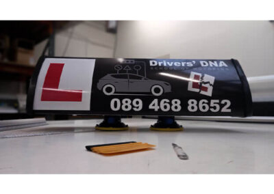 drivers dns school of motoring roofsign with suction cups