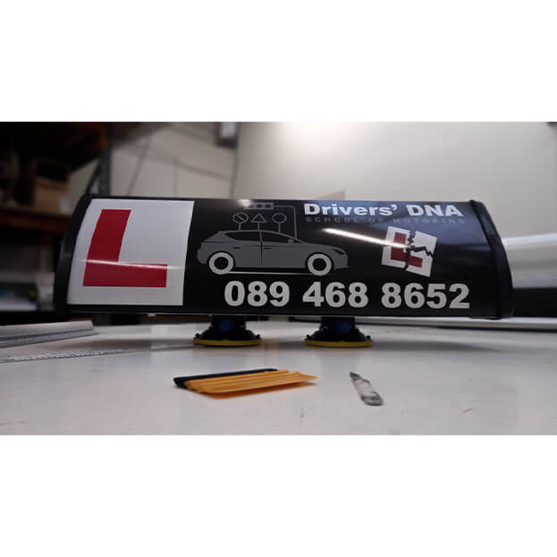drivers dns school of motoring roofsign with suction cups