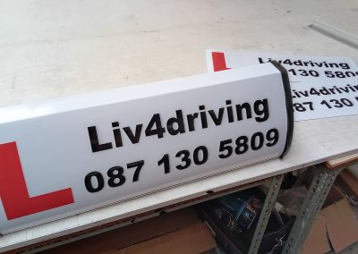 driving school roofsign for liv4diving