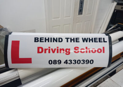 mikes school of motoring driving school roofsign