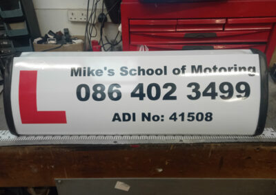 mikes school of motoring roofsign